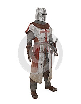 Templar Knight Armor Isolated