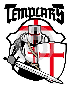 Templar knight mascot photo