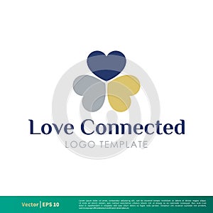 Love Flower Ornamental Vector Icon Logo Template Illustration Design. Vector EPS 10.