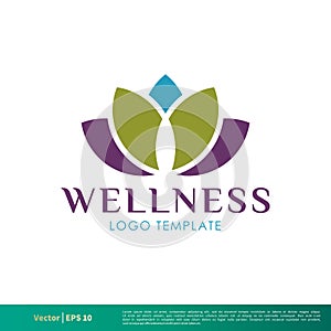 Wellness Lotus Icon Vector Logo Template Illustration Design. Vector EPS 10.