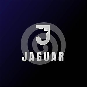 Initial Letter J Jaguar Leopard Tiger Cheetah Logo Design Vector