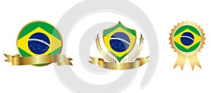 Brazil Flag icon . web icon set . icons collection flat. Simple vector illustration.