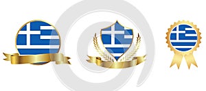 Greece Flag icon . web icon set . icons collection flat. Simple vector illustration.