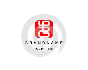 Letter E line logo design template for your business photo