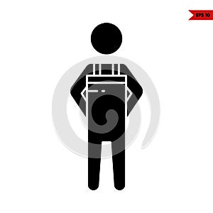 illustration of farmer glyph icon