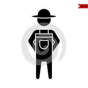 illustration of farmer glyph icon