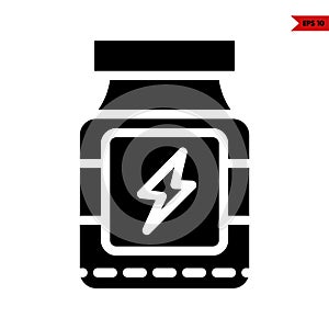 illustration of electric bottle glyph icon