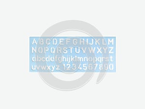 template alphabet ruler medium size for mechanical Engineering