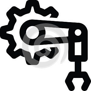 manufacture, manufacturing, engineering, production, machine, engine outline icon
