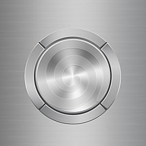 Template for audio control panel with buttons around main button