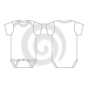 Template baby onesie unisex vector illustration