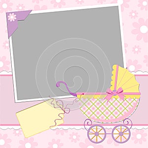 Template for baby's photo album