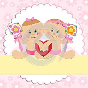 Template for baby's postcard