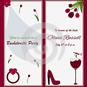 Template for Bachelorette party invitation