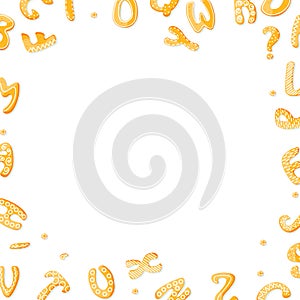 Template background with cookies by gingerbread