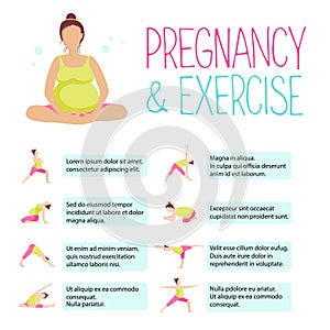 Template of Banner for advertising pregnant yoga.