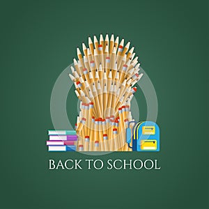 Template banner for Back to school vector illustration