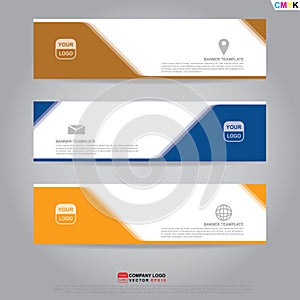 Template of banner, brochure, flyer and card voucher for header