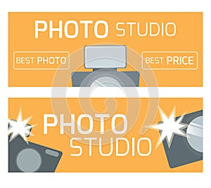 Template banner, flyer, gift certificate for a photo studio