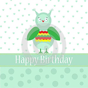 Template birthday greeting card