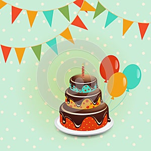 Template Bithday greeting card