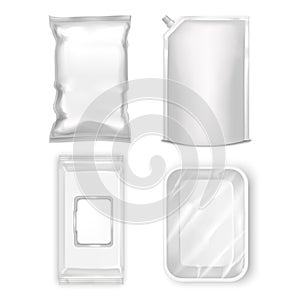 Template Blank Realistic Packge Set. Vector