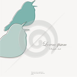 Template of brochure with stylized bird