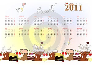 Template for calendar 2011