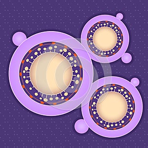 Template Card with Bubble Circle for Text