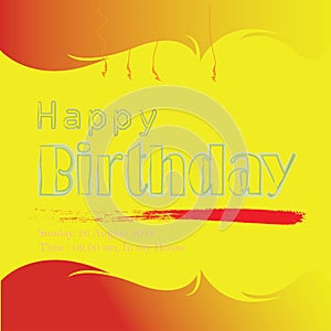 Template Card Happy Birthday Invite