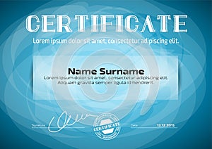 Template in certificate, currency and diplomas