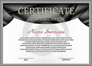 Template certificate or diploma. Elegant design. Vector