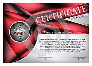 Template certificate or diploma. Modern design. Vector