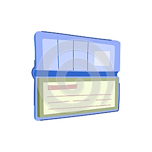 template checkbook cartoon vector illustration