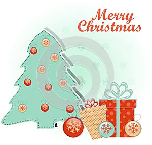 Template Christmas greeting card