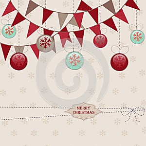 Template Christmas greeting card