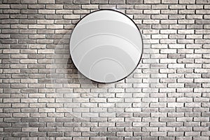 Template - Circle Lightbox logo on the dark red brick wall