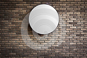 Template - Circle Lightbox logo on the dark red brick wall
