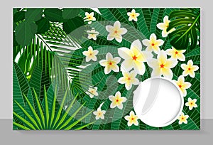 Template cover of a copybook with an trendy design: flowers pattern