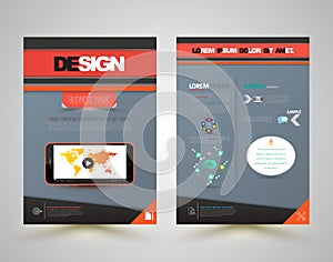 Template cover design front and back