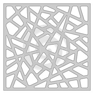 Template for cutting. Abstract line pattern. Laser cut. Ratio 1:1.