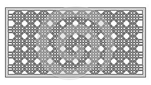 Template for cutting. Geometric pattern. Laser cut.