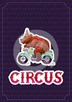 Template design for circus playbill.