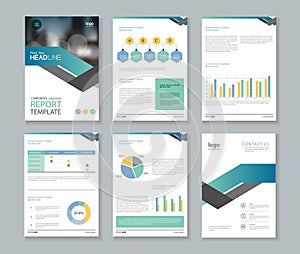 Template design for company profile ,annual report , brochure , flyer photo