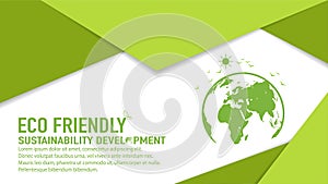 Template design for ECO friendly, Sustainability development and Global Green Industries Business concept