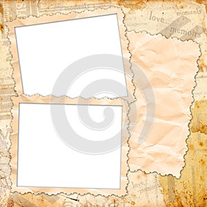 Template for the design of photo albums