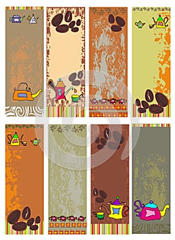 Template designs of cafe banners