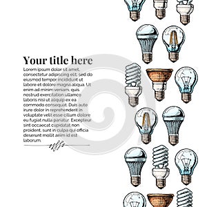 Template with different light bulb