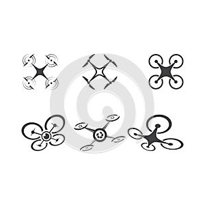 Template Drone Logo, drone logo, Drone icons set. 