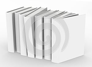 template empty book mockup set white background